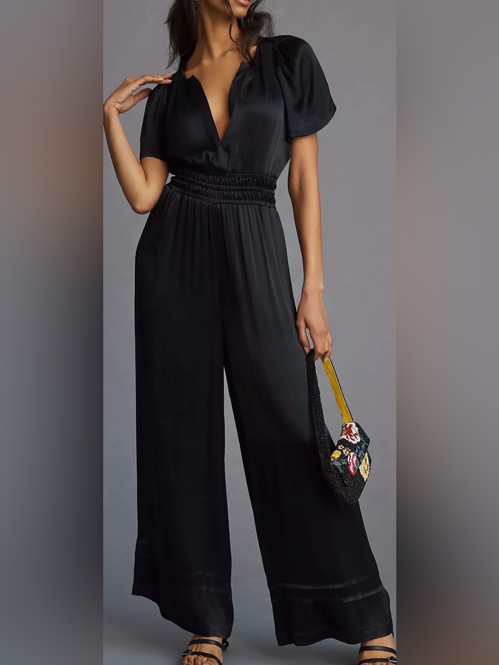 Anthropologie The Somerset Jumpsuit Black Size Small - Picture 1 of 11